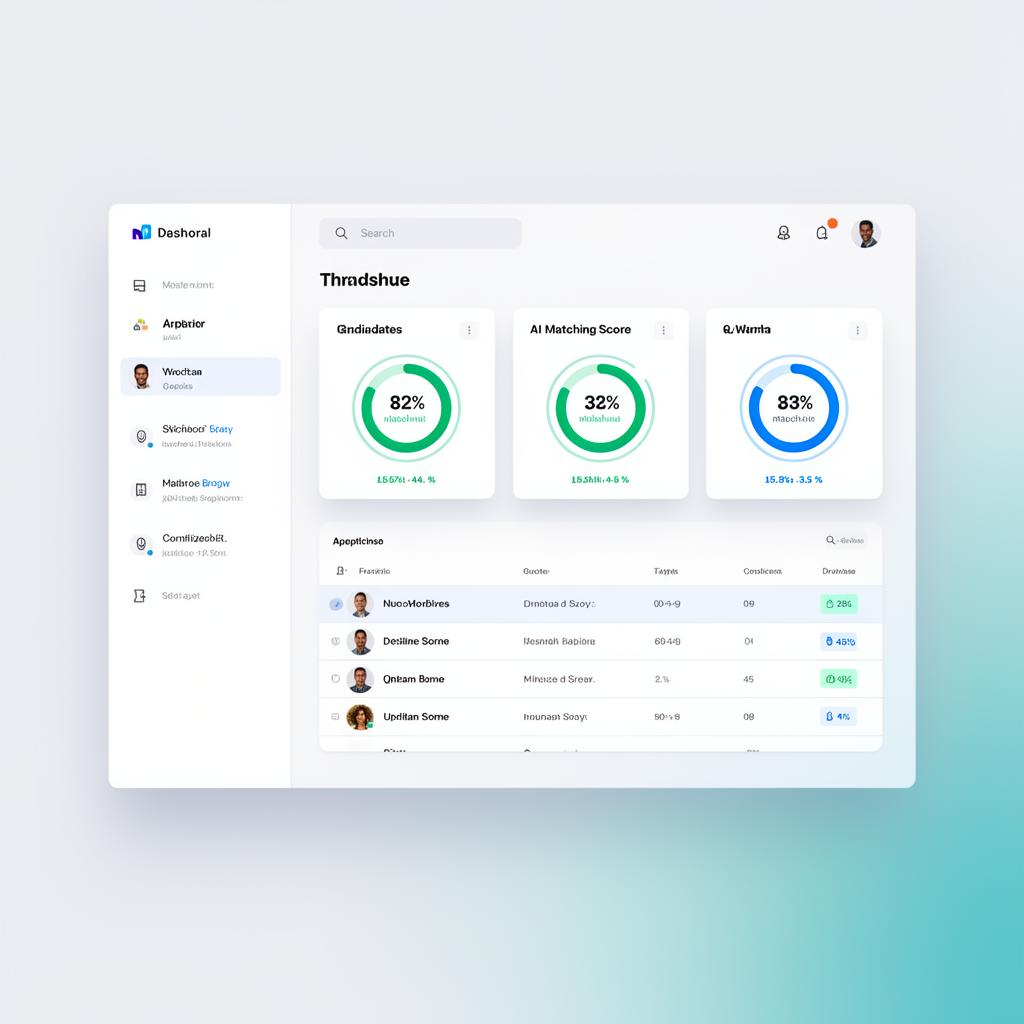 Dashboard EasyHire menampilkan skor AI matching kandidat
